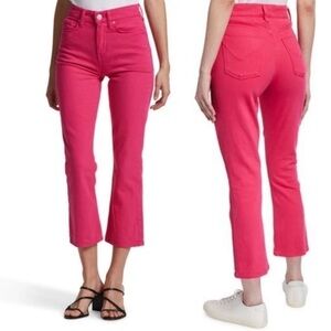 NWT HUDSON Hot Pink Cropped Holly High-rise‎ Jeans - 23